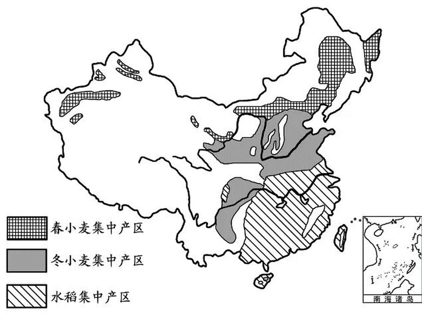 地理笔记|实用好图分享 ①粮食作物的分布; ②中国大豆播种及收获